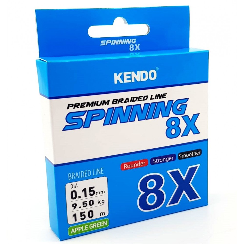 Kendo Spınnıng 8X Fıghtıng 150 mt Örgü ip (Apple Green)